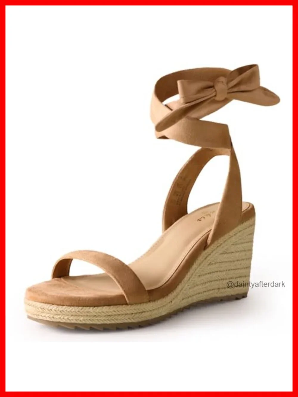 Lightweight Jute Wrap Espadrille Wedge Sandals with Ankle Strap